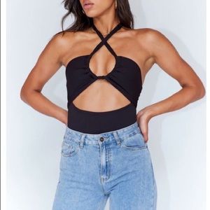 princess polly black bodysuit